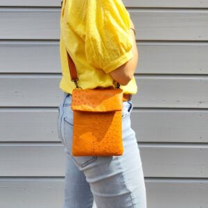 Crossbody Struisvogelleer